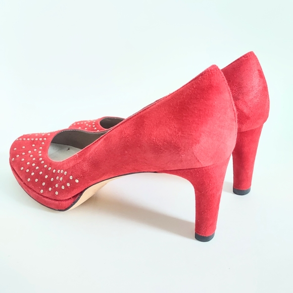 Vaneli Women's Burnt Orange Genuine Suede Leather Platform Stacked Heel Size 9 N - Picture 8 of 10